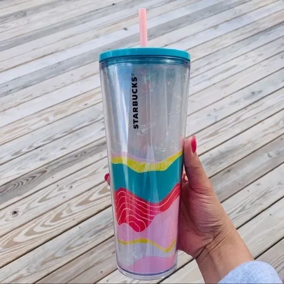 5/$100 Starbucks Spring 2020 Wavy Tumbler 24oz - Picture 3 of 6
